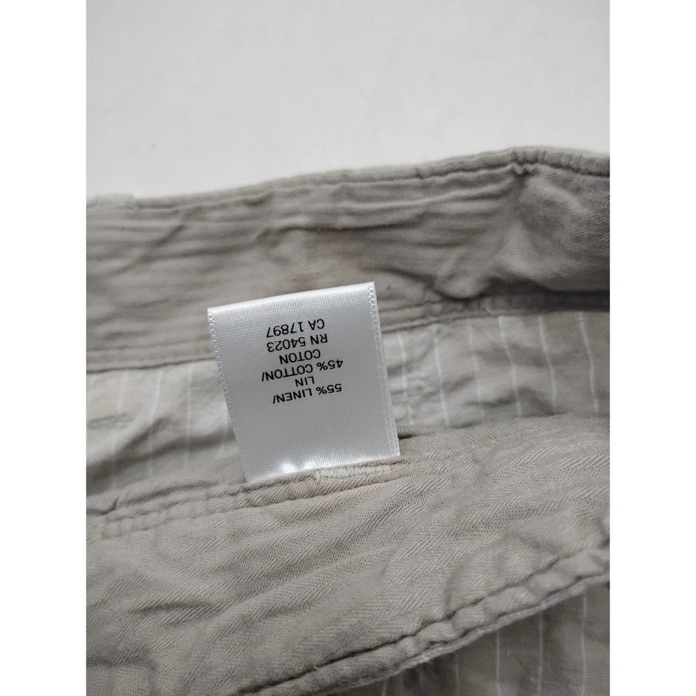 Banana Republic Shorts Men 36 Linen Blend Tan Bermuda Casual Beach Lightweight